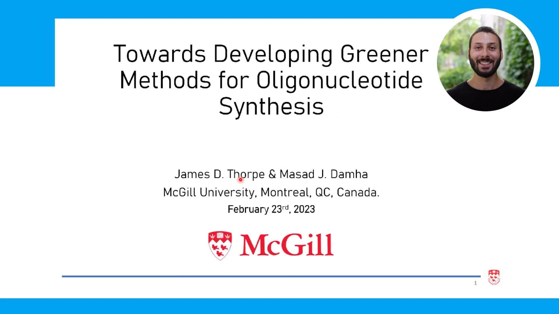 OTS Event(9)(1) Greener Methods for Oligonucleotide Synthesis